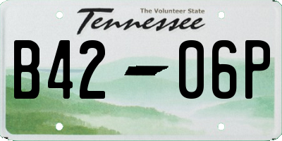 TN license plate B4206P