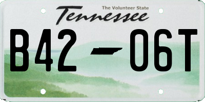 TN license plate B4206T