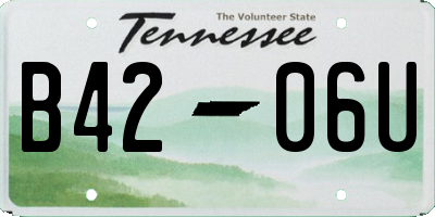 TN license plate B4206U