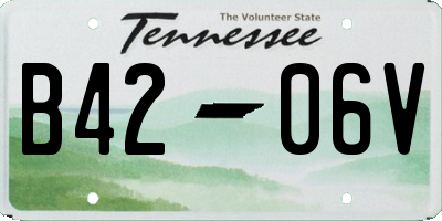TN license plate B4206V