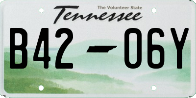 TN license plate B4206Y