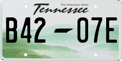 TN license plate B4207E