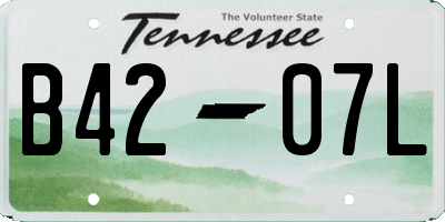 TN license plate B4207L