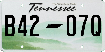 TN license plate B4207Q