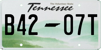 TN license plate B4207T