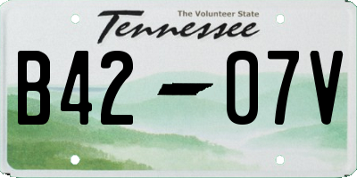 TN license plate B4207V