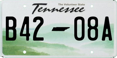 TN license plate B4208A