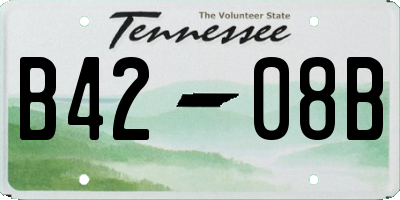 TN license plate B4208B