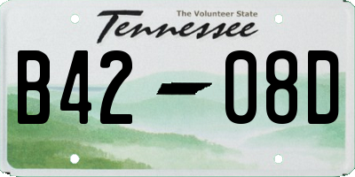 TN license plate B4208D