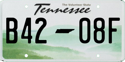 TN license plate B4208F