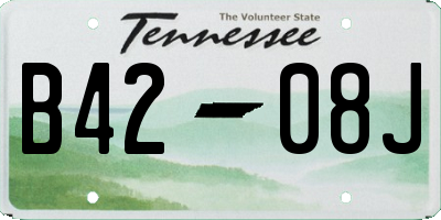 TN license plate B4208J