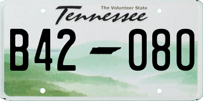 TN license plate B4208O