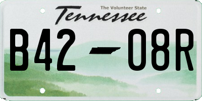 TN license plate B4208R