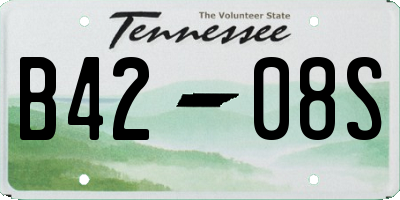 TN license plate B4208S