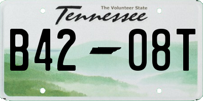 TN license plate B4208T