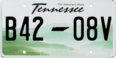 TN license plate B4208V