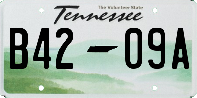 TN license plate B4209A