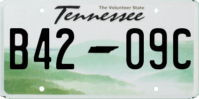 TN license plate B4209C
