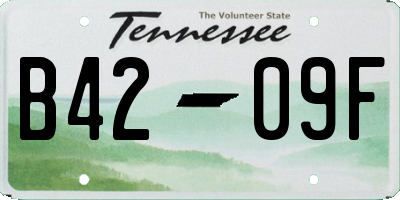 TN license plate B4209F