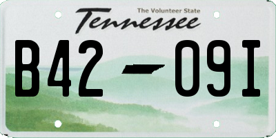 TN license plate B4209I