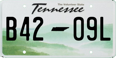TN license plate B4209L