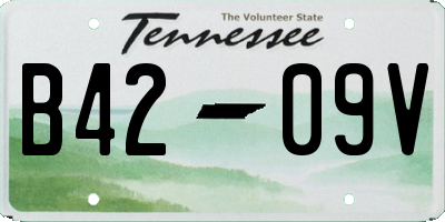 TN license plate B4209V