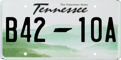 TN license plate B4210A