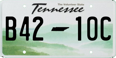 TN license plate B4210C
