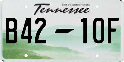 TN license plate B4210F