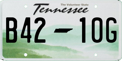 TN license plate B4210G