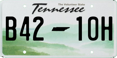 TN license plate B4210H