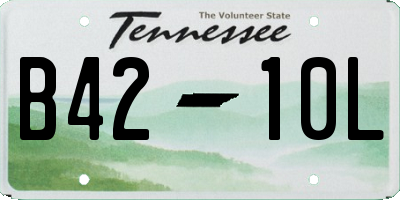 TN license plate B4210L