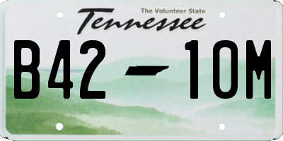 TN license plate B4210M