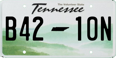 TN license plate B4210N