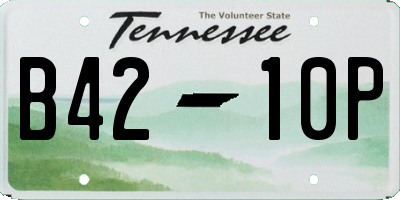 TN license plate B4210P