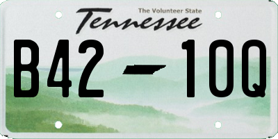 TN license plate B4210Q