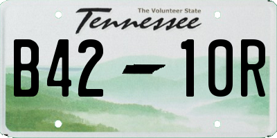 TN license plate B4210R