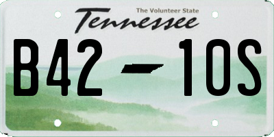 TN license plate B4210S