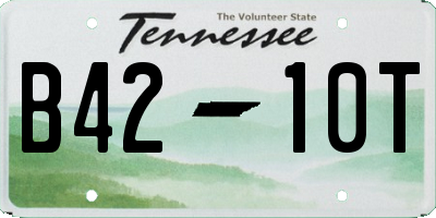 TN license plate B4210T