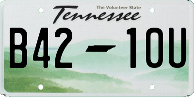 TN license plate B4210U