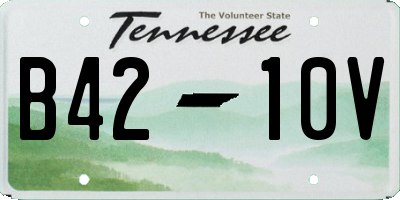 TN license plate B4210V