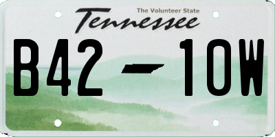 TN license plate B4210W