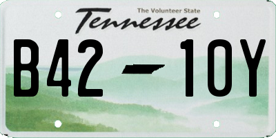 TN license plate B4210Y