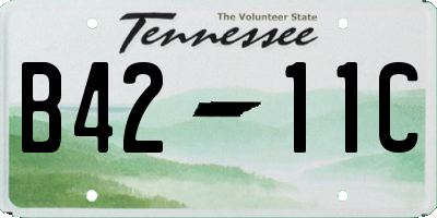 TN license plate B4211C