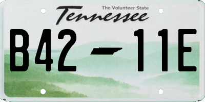 TN license plate B4211E