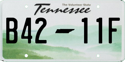 TN license plate B4211F