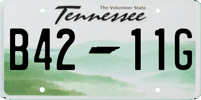 TN license plate B4211G