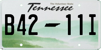 TN license plate B4211I