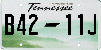 TN license plate B4211J