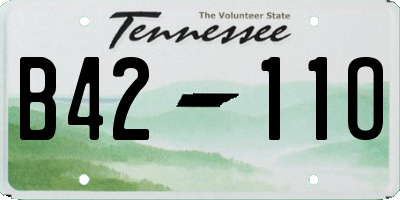TN license plate B4211O